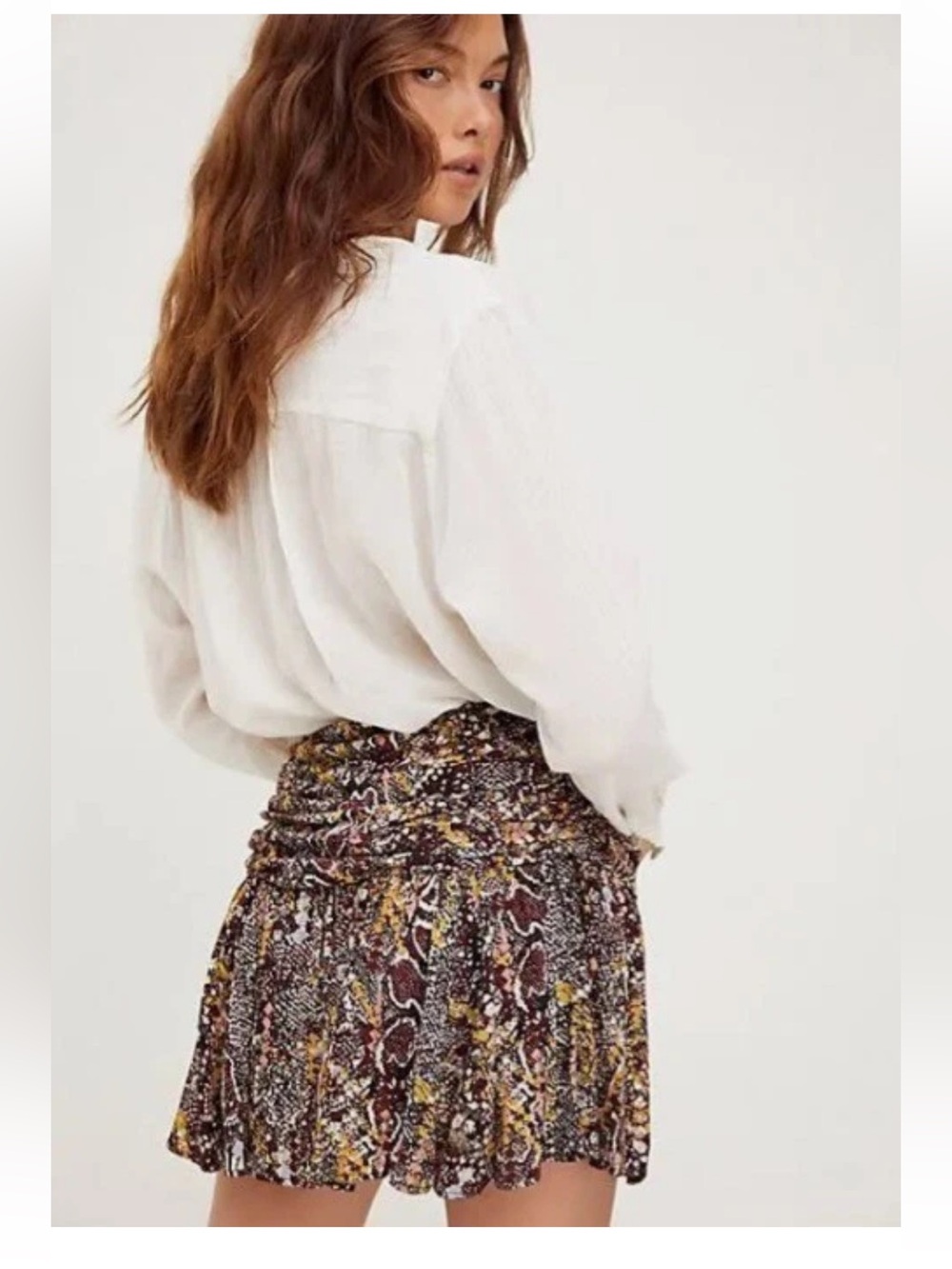 Free People Saturday Sun snake mini skirt